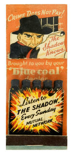 "THE SHADOW" CLASSIC MATCHBOOK COMPLETE AND NEAR MINT.