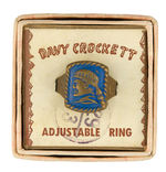 “DAVY CROCKETT ADJUSTABLE RING” BLUE VARIETY IN ORIGINAL BOX.