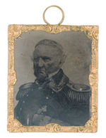 WINFIELD SCOTT CIRCA 1866 LARGE TINTYPE OF 1852 PRESIDENTIAL CANDIDATE.
