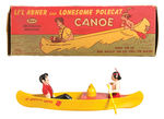 "LI'L ABNER AND LONESOME POLECAT CANOE" BOXED WIND-UP TOY.