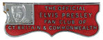 RARE ELVIS PRESLEY BRITISH FAN CLUB ENAMEL BADGE FROM 1960S.