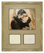 "GONE WITH THE WIND" CLARK GABLE/VIVIEN LEIGH SIGNATURE DISPLAY.