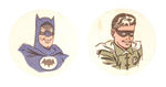 BATMAN AND ROBIN UNUSED FABRIC STICKER PATCHES.