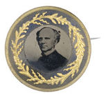 SEYMOUR 1868 RARE UNLISTED FERROTYPE PIN.