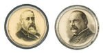 HARRISON AND CLEVELAND LAPEL STUD PAIR FEATURING EARLY PRE-1896 USE OF CELLULOID.