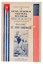 ST. LOUIS CARDINALS VS. CUBAN STARS 1940 PROGRAM W/JOHNNY MIZE COVER.