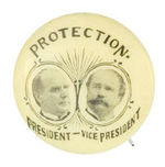 McKINLEY 1896 RARE "PROTECTION"JUGATE.