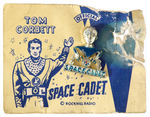 TOM CORBETT SPACE CADET EARLY 1950s PIN AND CARD.