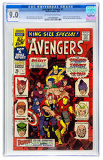"THE AVENGERS KING-SIZE SPECIAL!" #1 SEPT. 1967 CGC 9.0 OFF-WHITE TO WHITE PAGES.