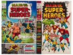"MARVEL SUPER-HEROES" ORIGINAL MARIE SEVERIN COLOR GUIDE PAIR.