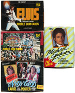 MUSIC RELATED GUM CARD/POSTERS FULL DISPLAY BOXES.