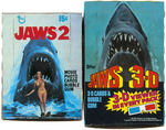 MOVIE GUM CARDS FULL DISPLAY BOXES INCLUDING RAIDERS & JAWS.