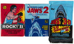 MOVIE GUM CARDS FULL DISPLAY BOXES INCLUDING RAIDERS & JAWS.