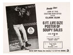 “ALL MY BEST SOUPY SALES” CLARK GUM SIX FOOT PREMIUM POSTER LOT WITH MAILER.