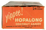 “HOPALONG CASSIDY CHOCOLATE COCONUT CANDY” DISPLAY BOX.