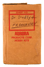 "MONSTER SCENES - AURORA HOBBY KITS" SHIPPING BOX.