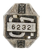 ORPHAN ANNIE SILVER STAR TRIPLE MYSTERY SECRET COMPARTMENT RING WITH LOW SERIAL NUMBER.