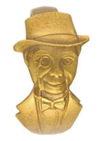 "CHARLIE McCARTHY" FIGURAL RING FROM RADIO SPONSOR CHASE & SANBORN COFFEE 1938.