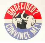 "UNDECIDED?" 1960 ELECTION BUTTON.