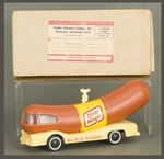 "OSCAR MAYER WEINERMOBILE" 1950s PLASTIC TOY BOXED.