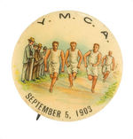"Y.M.C.A." BEAUTIFUL 1903 BUTTON FROM HAKE COLLECTION.