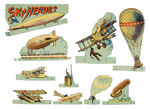 "SKY HEROES FOR THE KIDDIES" EARLY AVIATION CUT-OUTS.