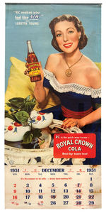 ROYAL CROWN COLA 1952 LORETTA YOUNG CALENDAR.