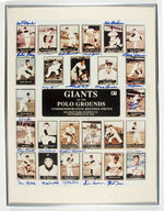 "GIANTS OF THE POLO GROUNDS" MULTI-SIGNED POSTER.
