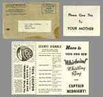 CAPTAIN MIDNIGHT "WHIRLWIND WHISTLING RING" COMPLETE MAILER.