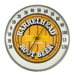 "BARREL HEAD DRAFT ROOT BEER" THERMOMETER.