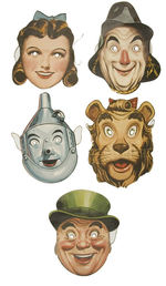"WIZARD OF OZ" SET OF PREMIUM MASKS DISTRIBUTED BY THEATERS & DEPT. STORES.