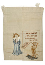 BUSTER BROWN-TIGE EMBROIDERED LAUNDRY BAG.