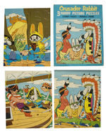 "CRUSADER RABBIT THREE FUNNY PICTURE PUZZLES" BOXED.