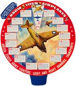 WORLD WAR II "KNOW YOUR PLANES PLANE-O-GRAPH" WITH SLEEVE.