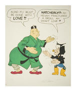 LARGE SIGNED "AL CAPP" LIMITED EDITION SILK-SCREEN PRINT OF MAMMY YOKUM AND CHINAMAN.