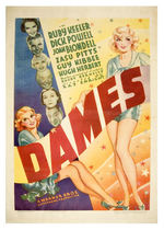 "DAMES" LINEN-MOUNTED MOVIE POSTER.