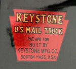 “KEYSTONE PACKARD” PRESSED STEEL SIT-AND-RIDE U. S. MAIL TRUCK.