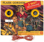 "FLASH GORDON TWO WAY TELEPHONE" ON STORE CARD.