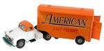 "AMERICAN FAST-FREIGHT" TIN LITHO TRACTOR TRAILER.