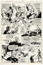 "CREATURES ON THE LOOSE" #34 COMIC BOOK PAGE ORIGINAL ART BY GEORGE PÉREZ.