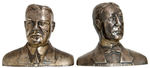 HOOVER-SMITH 1928 MATCHING PAIR OF METAL BUSTS.