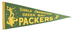 "WORLD CHAMPIONS GREEN BAY PACKERS" LATE 1960s PENNANT.
