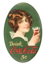 "DRINK COCA-COLA 5¢" RARE 1914 MIRROR.