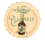 "KING'S PUREMALT" ALL CELLULOID PIN HOLDER WITH MIRROR REVERSE.