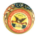 BEAUTIFUL 1902 "GREATER PITTSBURGH'S GREATEST LABOR DAY SEPTEMBER 1, 1902 LABOR OMNIA VINCIT."
