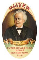 CHOICE COLOR "OLIVER CHILLED PLOW WORKS" MIRROR.