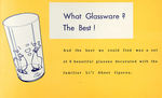 "THE SHMOOS ARE COMING!" DRINKING GLASSES PROMOTIONAL BOOKLET.