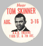 "HEAR TOM SKINNER" SHOWING BLACK EVANGELIST, COMMUNITY LEADER & WASHINGTON REDSKINS CHAPLAIN.
