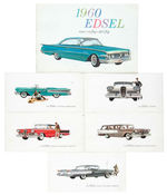 “EDSEL” 1958/1959/1960 CATALOGUES PLUS CARDS AND ASHTRAY.