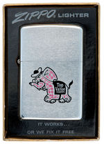 KROGER'S GROCERY STORE "TOP VALUE STAMPS" TOPPIE THE ELEPHANT BOXED ZIPPO LIGHTER.